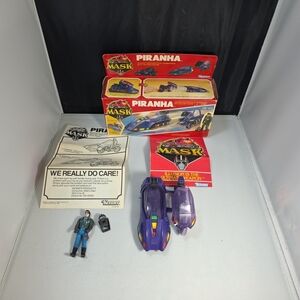 Vintage Kenner MASK Piranha M.A.S.K Sly Rax Vintage W/Box No Comic (OT)
